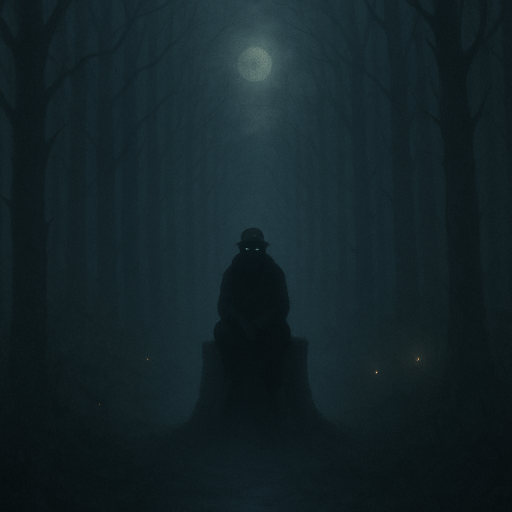 Spooky forest scene